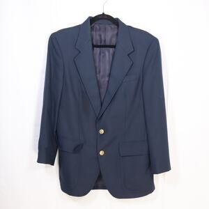 Jordache Vintage Navy Blazer Gold Buttons Size 38S